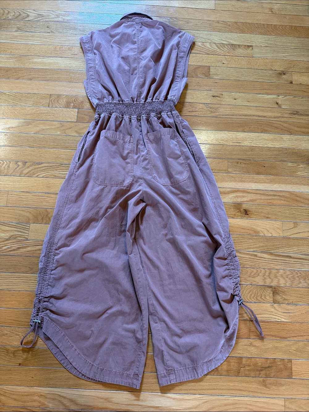 Anthropologie Dusty Mauve Button-Front Sleeveless Jumpsuit One Piece Sz XS - Picture 9 of 10